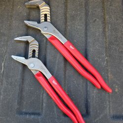 Milwaukee 10" 12" Smooth Jaw Pliers Set