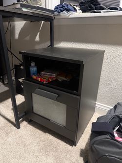 Black ikea nightstand
