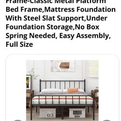 Brand new full size bed frame