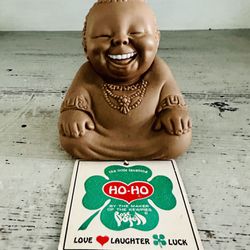 Vintage 1940s Rose O'Neill Ho-Ho Rubber Buddha Doll Squeak Toy. 