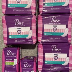 Poise Incontinence Pads & Postpartum Incontinence Pads Bundle $20