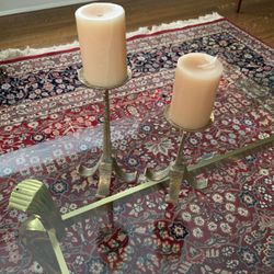 Pair Of Brass Candlesticks 