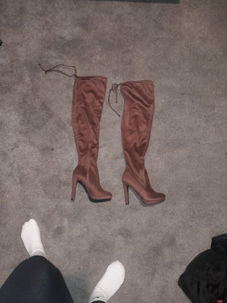 Long Brown Boots 