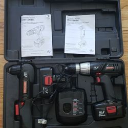 Craftsman 1/2 In.  19.2 Cordless Drill-Driver And 3/8 Right Angle Drill Driver.