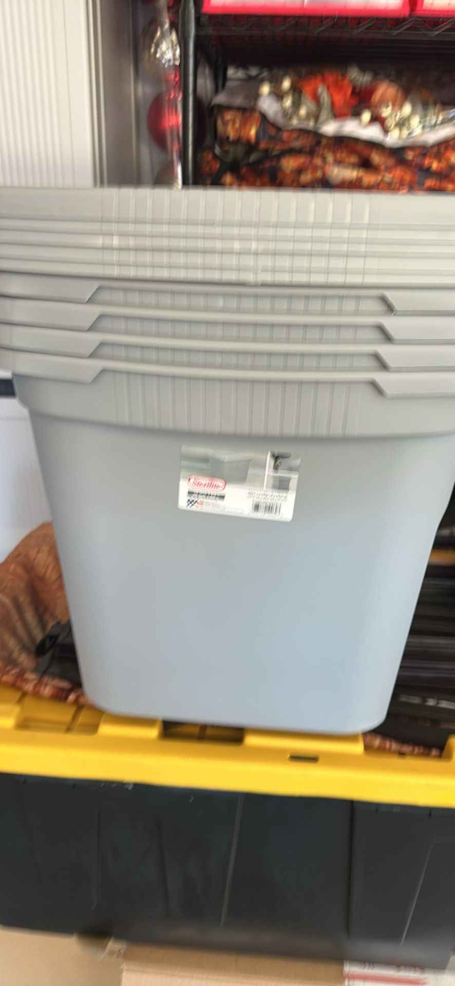 Steritite 18 gallon storage containers