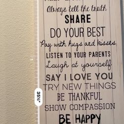 Family Rules Wall Art