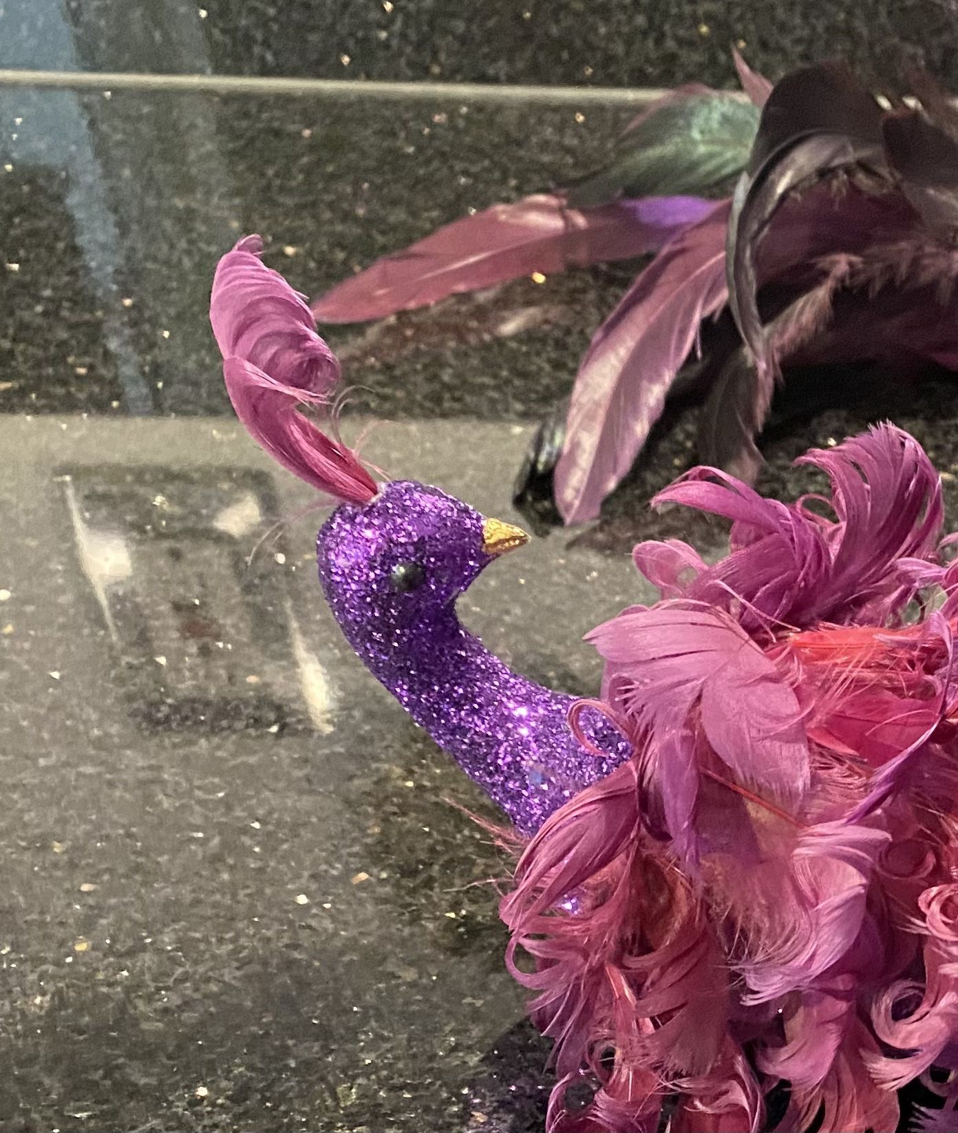 Long Tail (3ft) Peacock Purple on Clip for Wreath, Home Décor, Costumes, Floral arrangements, crafts, Halloween, Weddings, Christmas