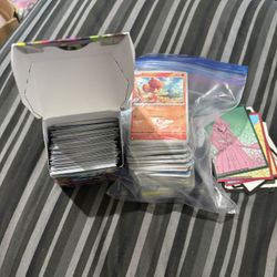 Lot Of 415 Pokemon Cards Plus 15 Code Cards And 3 Sleeves 