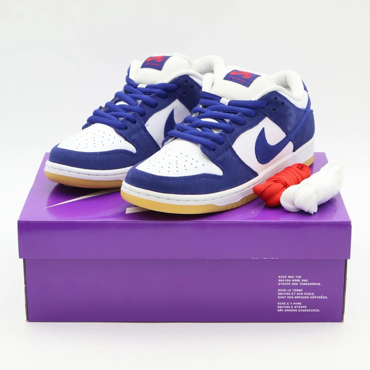 La Dodger Nike sb Dunks deep Royal blue white