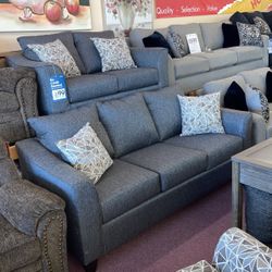 🇺🇸HUGE Blowout Furniture Sale!🇺🇸 Brand New Sofa Loveseat SET W/ Accent Pillows Included! $50 Down Takes It Home Today!