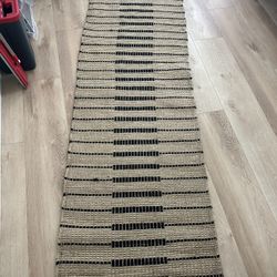 Woven Black and Tan Runner 