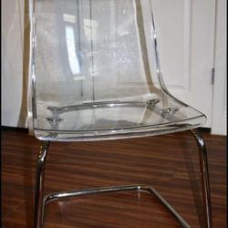 IKEA Chrome / Clear Plated Chair