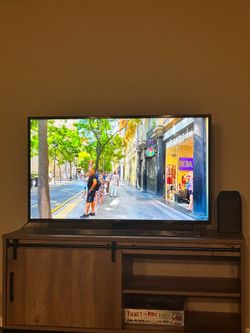 Tv set with table