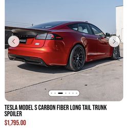UP Performance Carbon Fiber Long Tail Trunk Spoiler