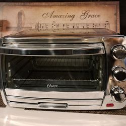 Oster convection countertop extra large  oven in really great condition and works perfectly measurements are 11¼" tall and 19½" wide and 12" deep..the