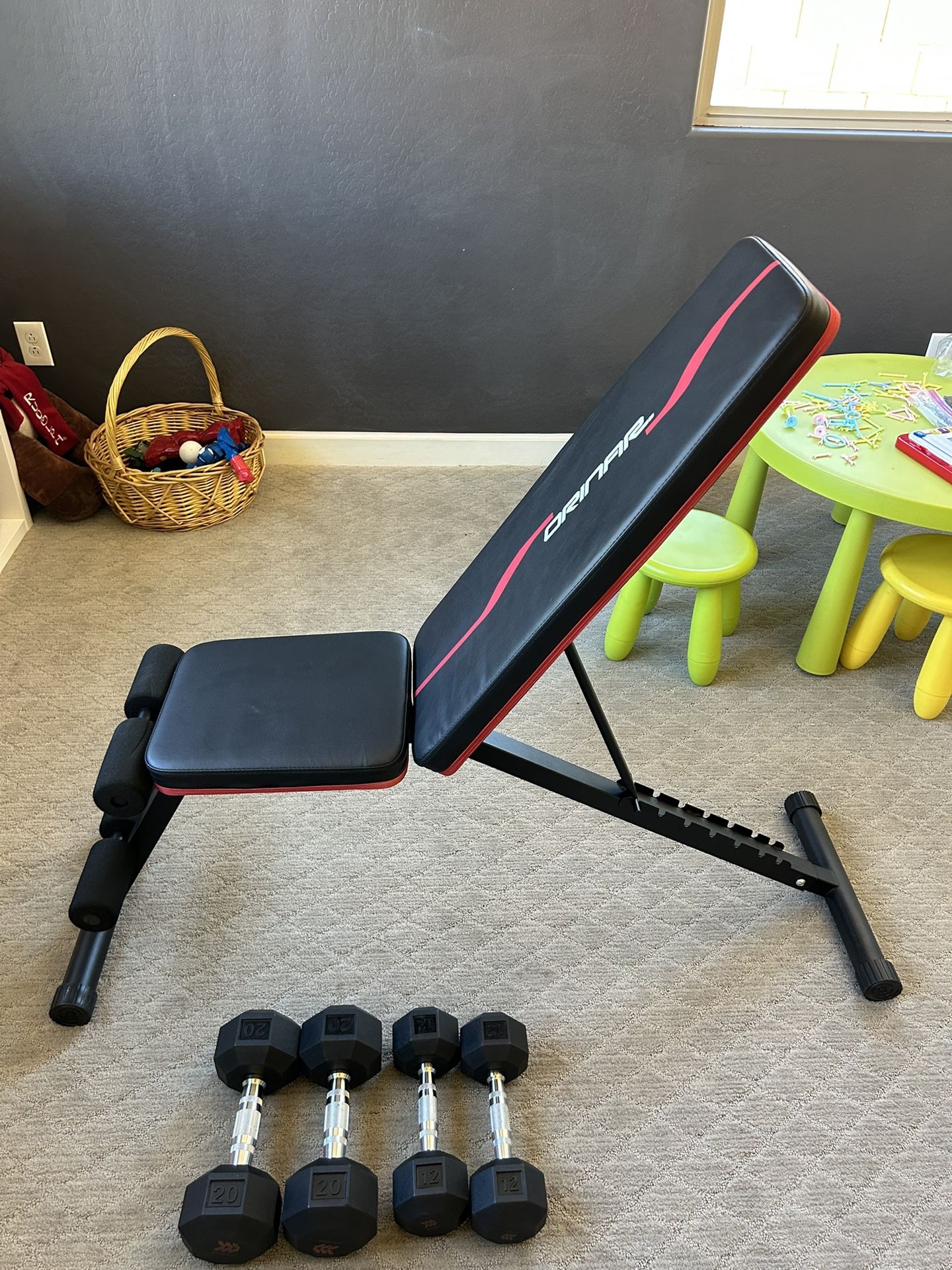 Incline Beach And Dumbbells