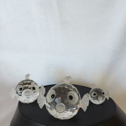 Swarovski Crystal Figurines Blowfish FULL Set Retired