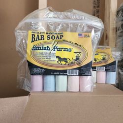 Amish Farms Original Recipe All Natural Soap Bar - Made in USA, Handmade, Vegan Moisturizing for Sensitive Skin - Women & Mens Face & Body Bar Bath So