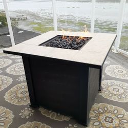 30" Fire Table / New Black Cover and Tank