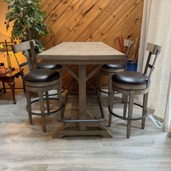 Trestle Bar Table & Chairs