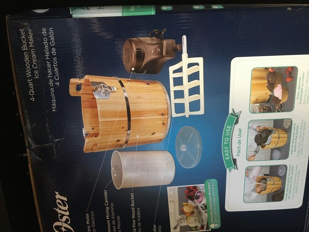 4 quart wooden ice cream maker