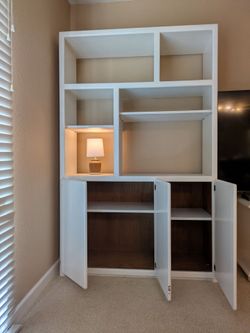 2 shelf/cabinet combinations