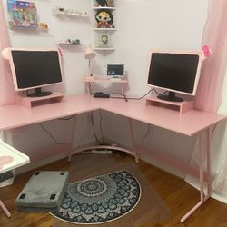 Corner Desk And Book Shelf