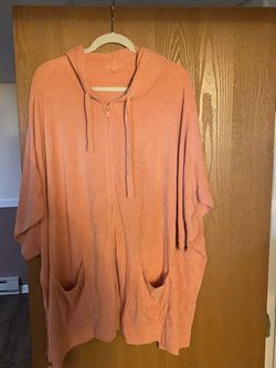 Barefoot Dreams Ultra Lite Cozy Chic Short Sleeve Zip Up Hoodie Size 3X