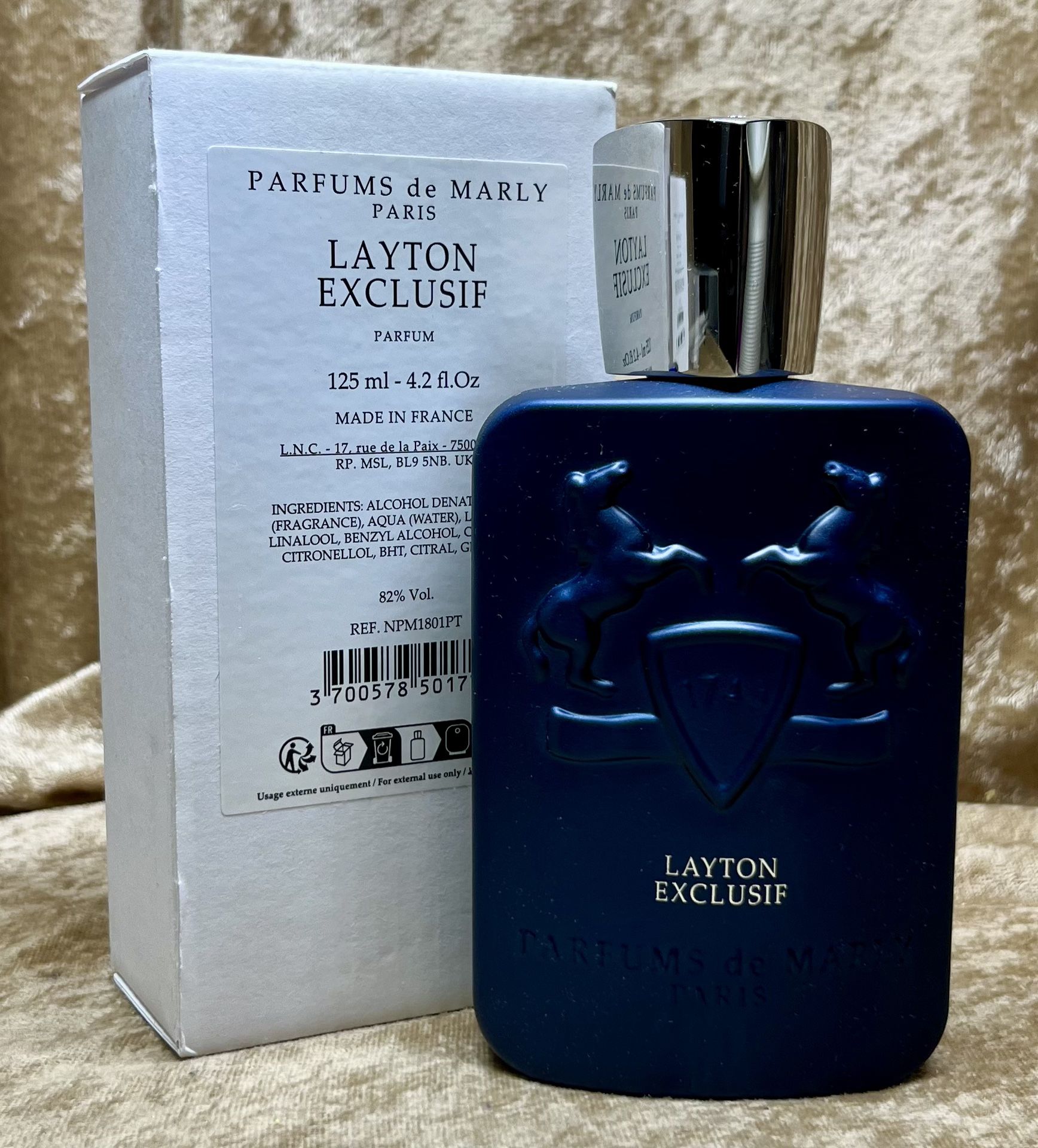 Layton Exclusif Parfums De Marly Parfum 4.2 Fl. Oz./125 Ml. Tester Bottle