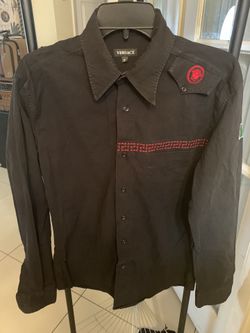 Versace Mens Long Sleeve Shirt As Posted Size M Black 