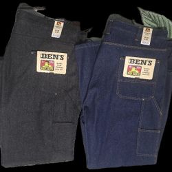 Ben Davis Carpenter Pants - Black And Indigo Denim