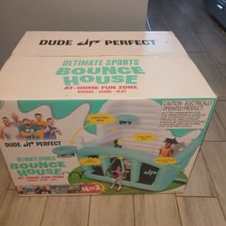 Dude Perfect Ultimate Sports Inflatable Bounce House, 4-in-1, 8' X 10'