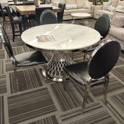 6pc Round Dining Table Set 