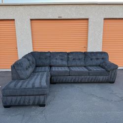 FREE DELIVERY - Ashley Furniture Gray Sectional Couch W/ Chaise