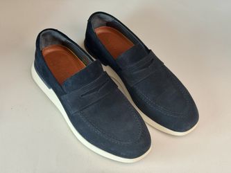 Men’s Wolf and Shepherd loafers navy suede shoe 9.5