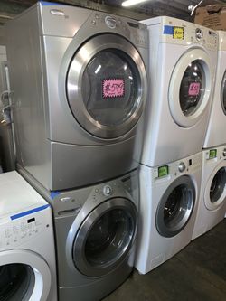 Whirlpool front load washer and electric dryer set working perfectly with 4 months warranty