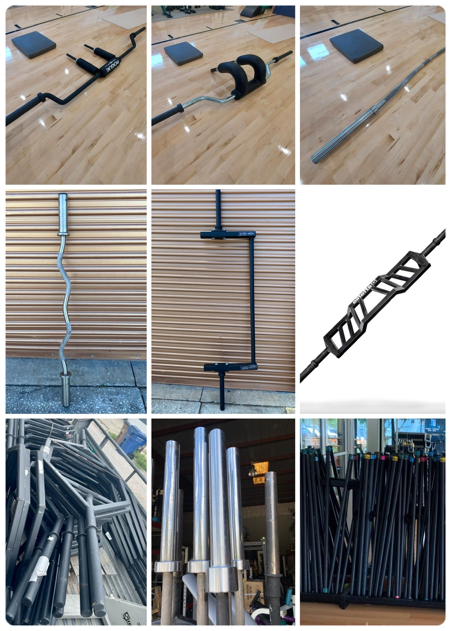 Tons Of Olympic Weight Bars/ Barbells, Hex Bar, Specialty, Buffalo, Duffalo, Cambered , Safety Squat Bar SSB, Curl, Lat
