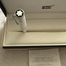 New Montblanc Pix White Ballpoint Pen MB114806 M Shaped Twist Germany Cash Or Bitcoin Only