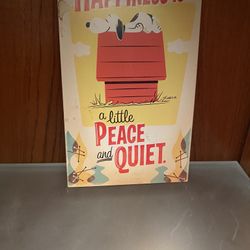 Peanuts Snoopy Metal Sign
