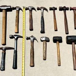 Assorted hammers and Sledge hammers 