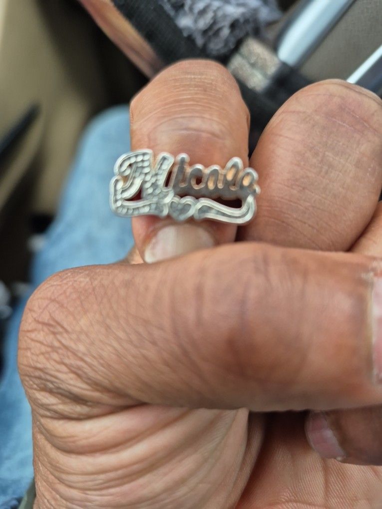Silver name plate Ring (Nicole)