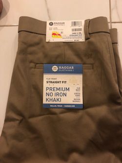 Haggar premium no iron khaki 34W x 29L
