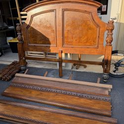 Lexington Furniture Wood Carved King Bed Frame