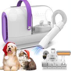 Dog Grooming Kit - 3L Pet Vacuum, 99% Pet Hair Suction, 5 Grooming Tools & Combs
