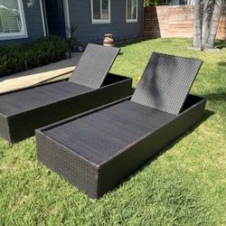 Costco Sirio Resin Wicker Chaise Loungers