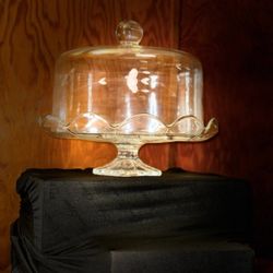 Vintage Princess House Crystal Cake Stand