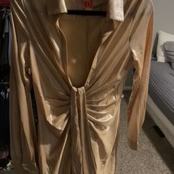 Metallic Gold Dress