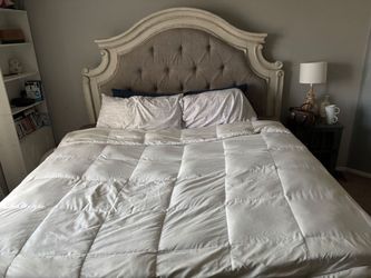 King bed frame and mattress