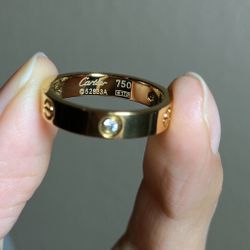 Gold /white Gold /Rose Gold CZ Love Band Ring Size 5-10