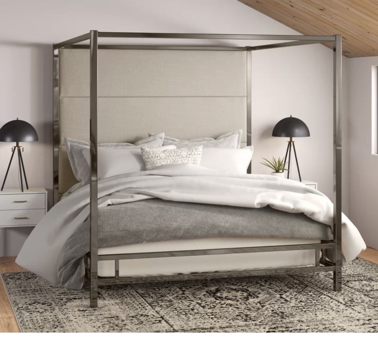 NEW SILVER CANOPY BEDāØ